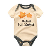 My First Fall Season Baby Clothes Cute Autumn Theme Outfit Vêtements bébé
